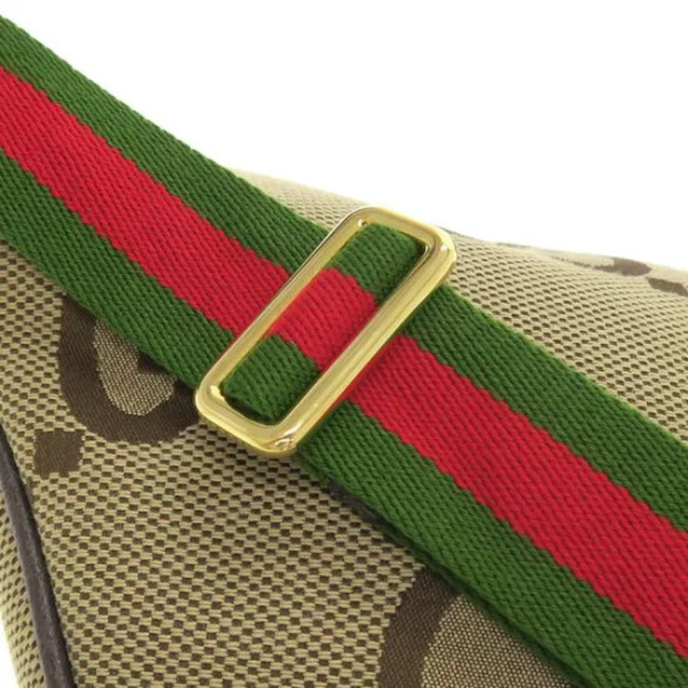 Gucci Jumbo GG Belt Bag Black Canvas Crossbody - Picture 5 of 9